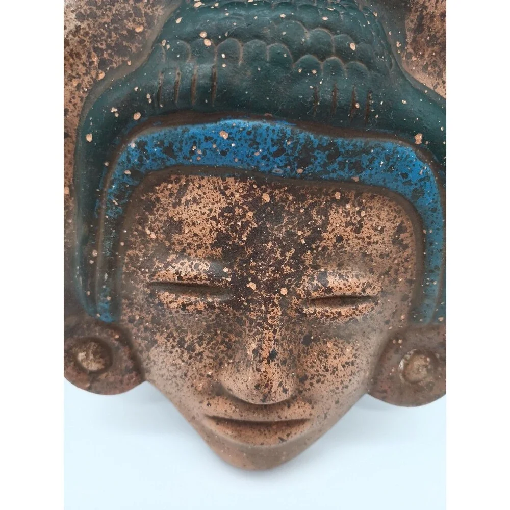 Mexican Owl Mask Mascara Buho Tarascan Terracotta Pottery Wall Hanging